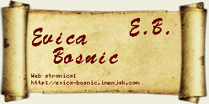 Evica Bosnić vizit kartica